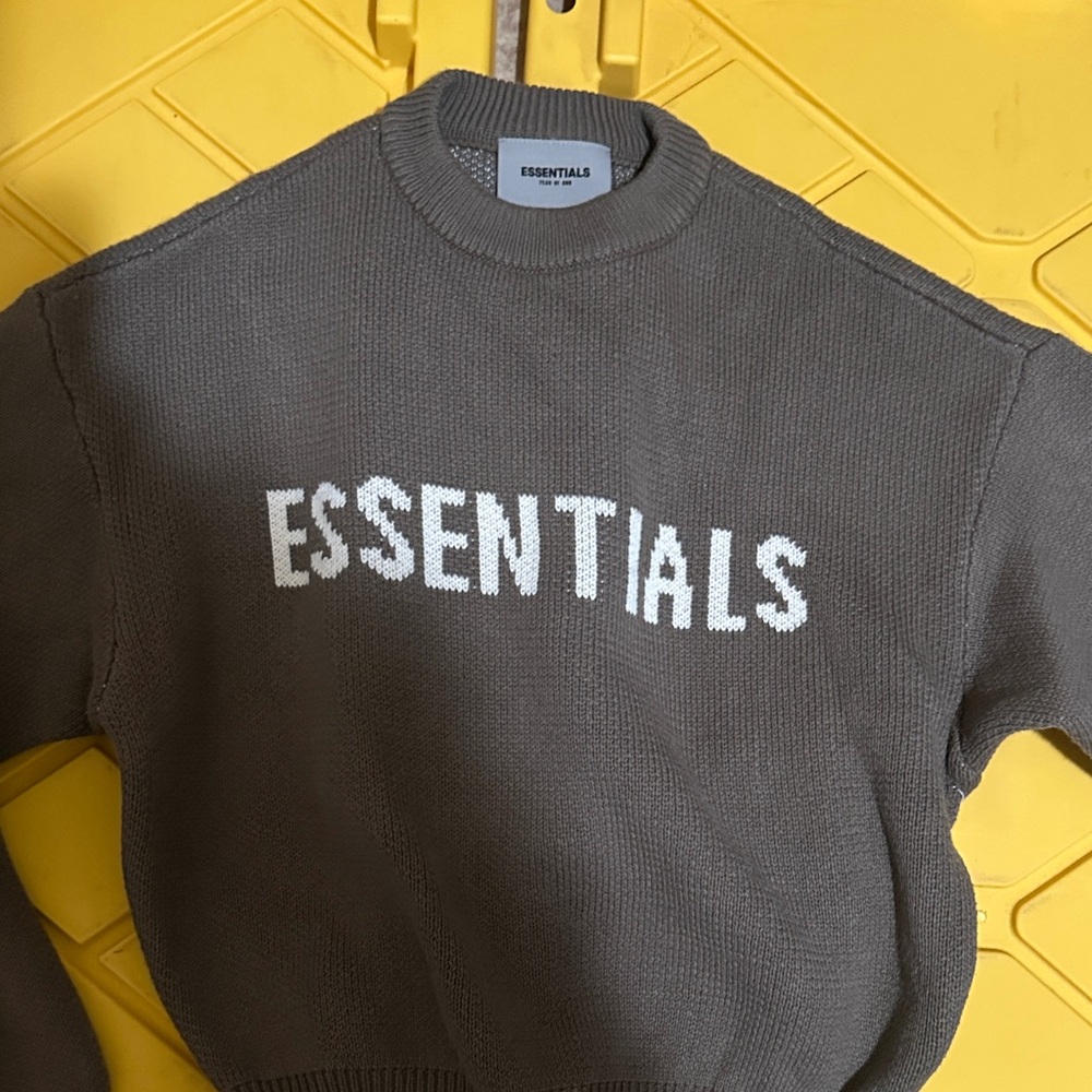 Essentials Men's Crewneck Sweater in Brown